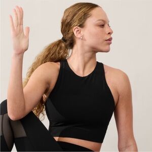 Athleta Conscious Crop Sports Bra Black Size Small